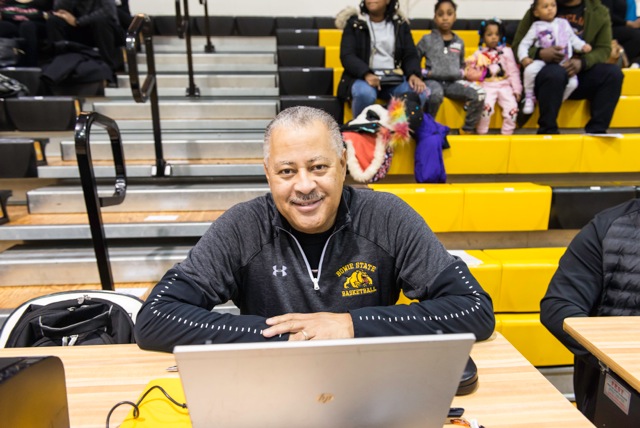 Goings at a Bowie State basketball game.